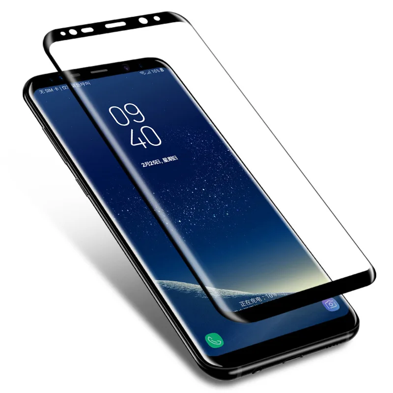 Полный закругленный протектор экрана закаленное стекло для Samsung S8/S9 Plus S9 + Galaxy Note 8