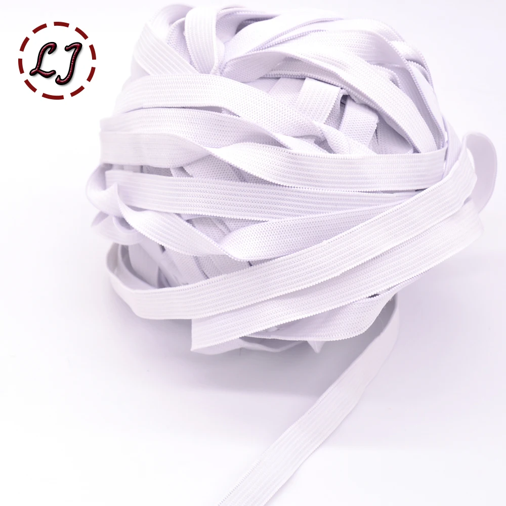 Лента эластичная тонкая черная/белая 5 ярдов/партия 10/12 мм | Дом и сад