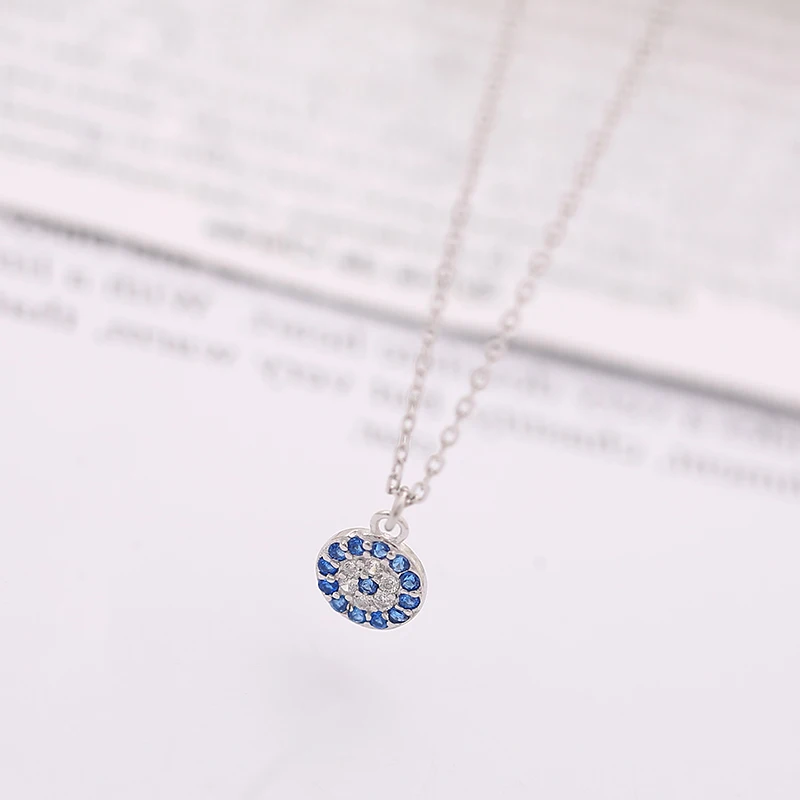 Модные с чешскими кристаллами кулон от сглаза Цепочки и ожерелья для Для женщин