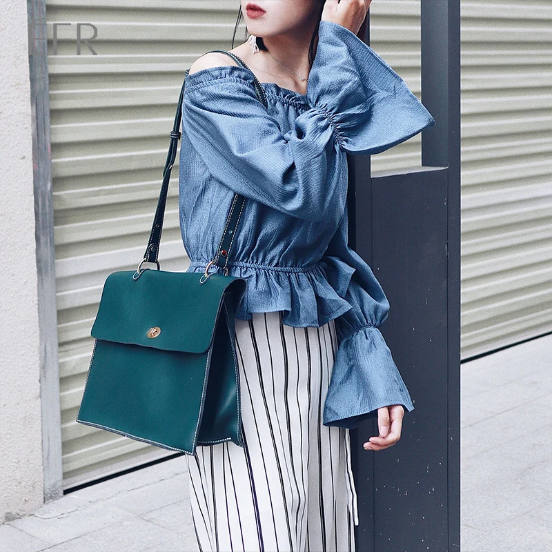 Сумка через плечо из воловьей кожи женская большая сумка мягкой в европейском и