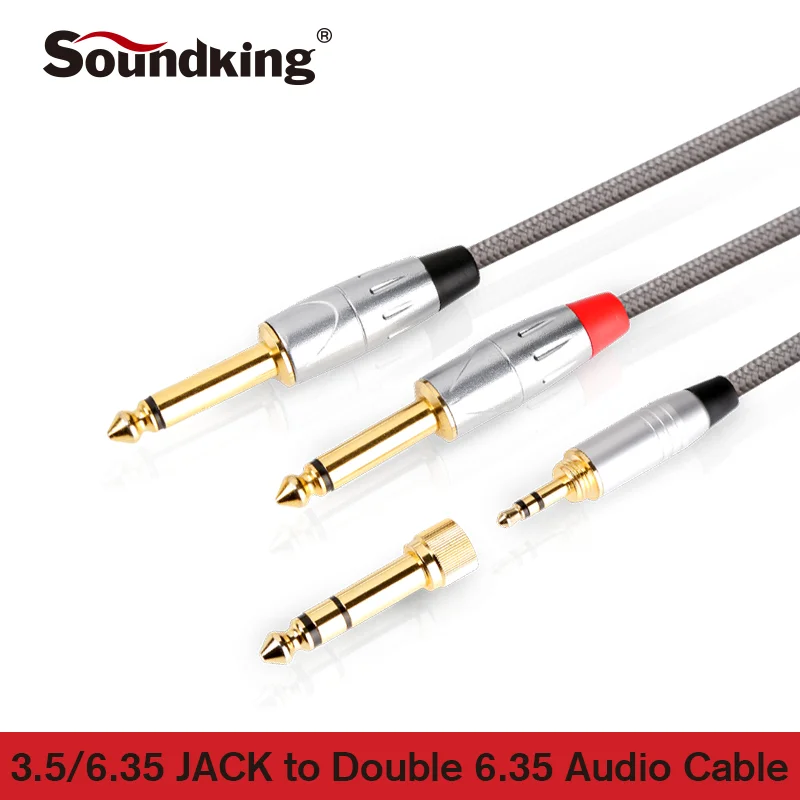 Soundking Aux кабель 3 5/6 35 мм разъем для 2*6 аудио папа 5 адаптер усилителя микшерной