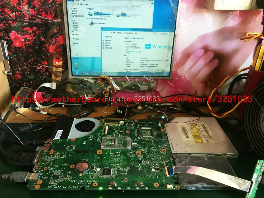 

K53SV motherboard for K53SV Notebook K53S X53S A53S K53SV REV 2.2 Laptop motherboard MAIN BOARD GT540M 1G N12P-GS-A1