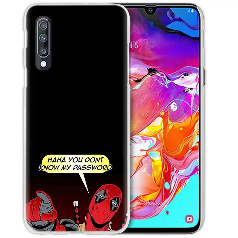 09 Фильма «Дэдпул»; рубашки с изображением Человека-паука чехол для samsung Galaxy A50 A70 A80 A20e A60 A40 A30 A20 A10 A8 A6 плюс A9 A7 жесткий чехол для телефона из поликарбоната с Coque - Цвет: 09