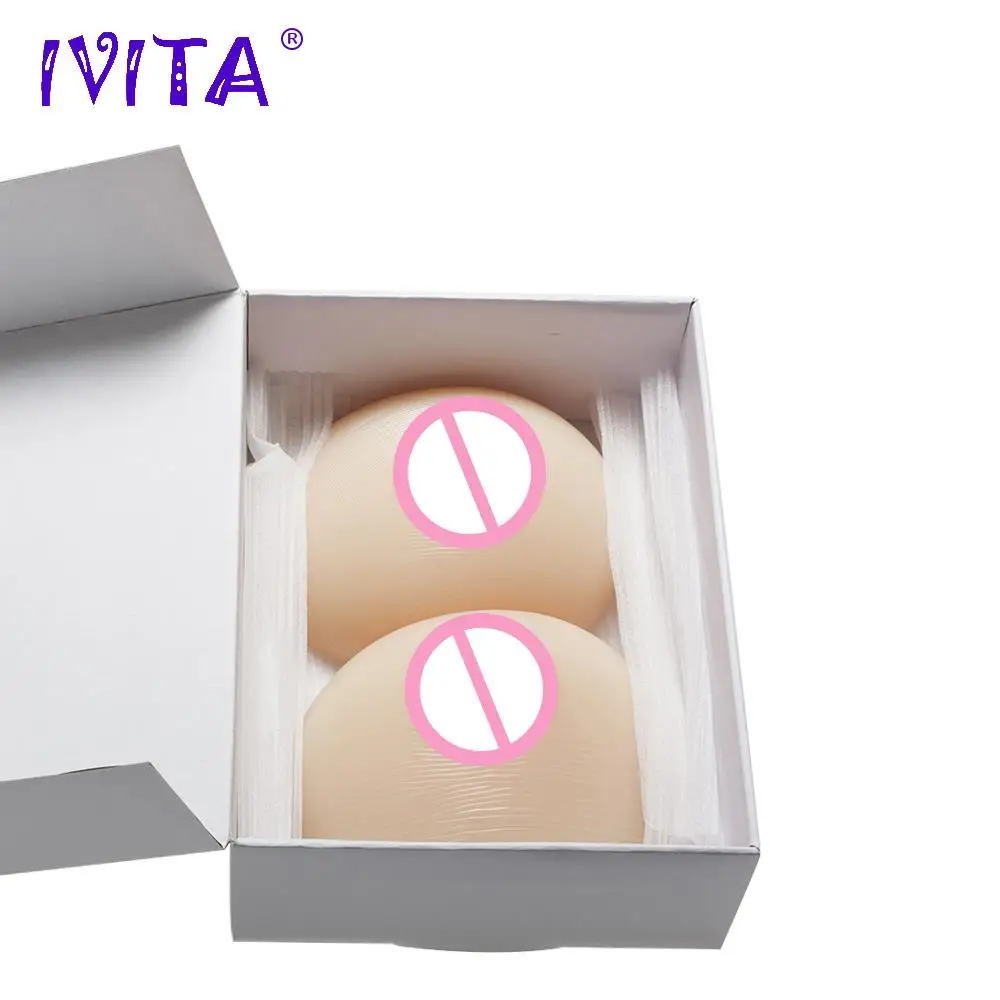 IVITA 1200g Realistic Silicone Breast Forms Fake Boobs For Women Crossdresser Drag-Queen Enhancer Mastectomy |