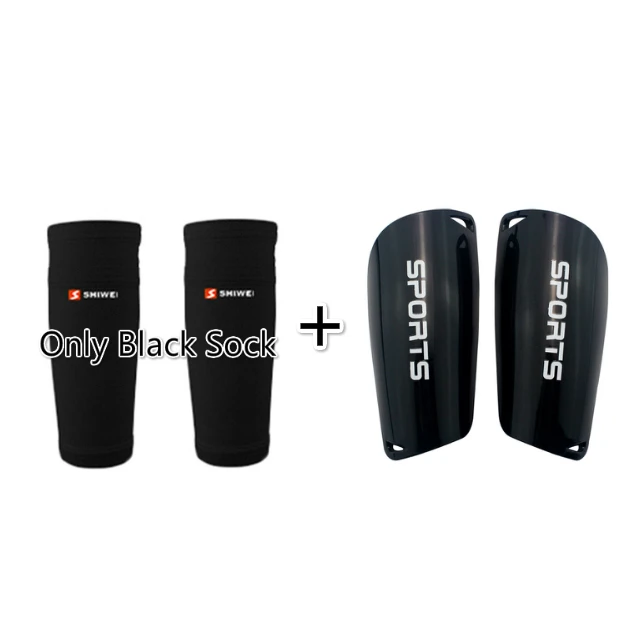 Black Black Set Унисекс Щитки на голени для футбола защита футбольной ноги поддержка рукав протектор катание хвостовик Спорт Мужчины Женщины Дети голень Защита Поддержка - Цвет: Black Black Set