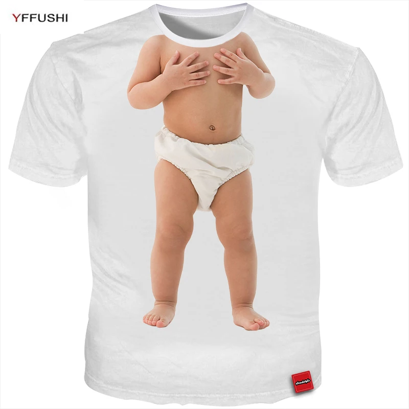 YFFUSHI Мужская 3D футболка забавные детские топы с грутом модная Высококачественная