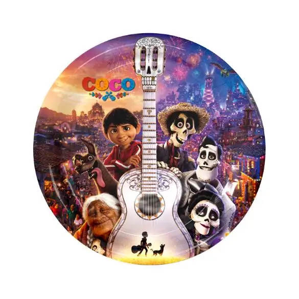 7 inch plate 6pcs Dreambound путешествия Коко Декоративная скатерть для вечеринки счастливые бумажные для дня рождения баннер/чашки/тарелка/салфетка детский душ вечерние принадлежности - Цвет: 7 inch plate 6pcs