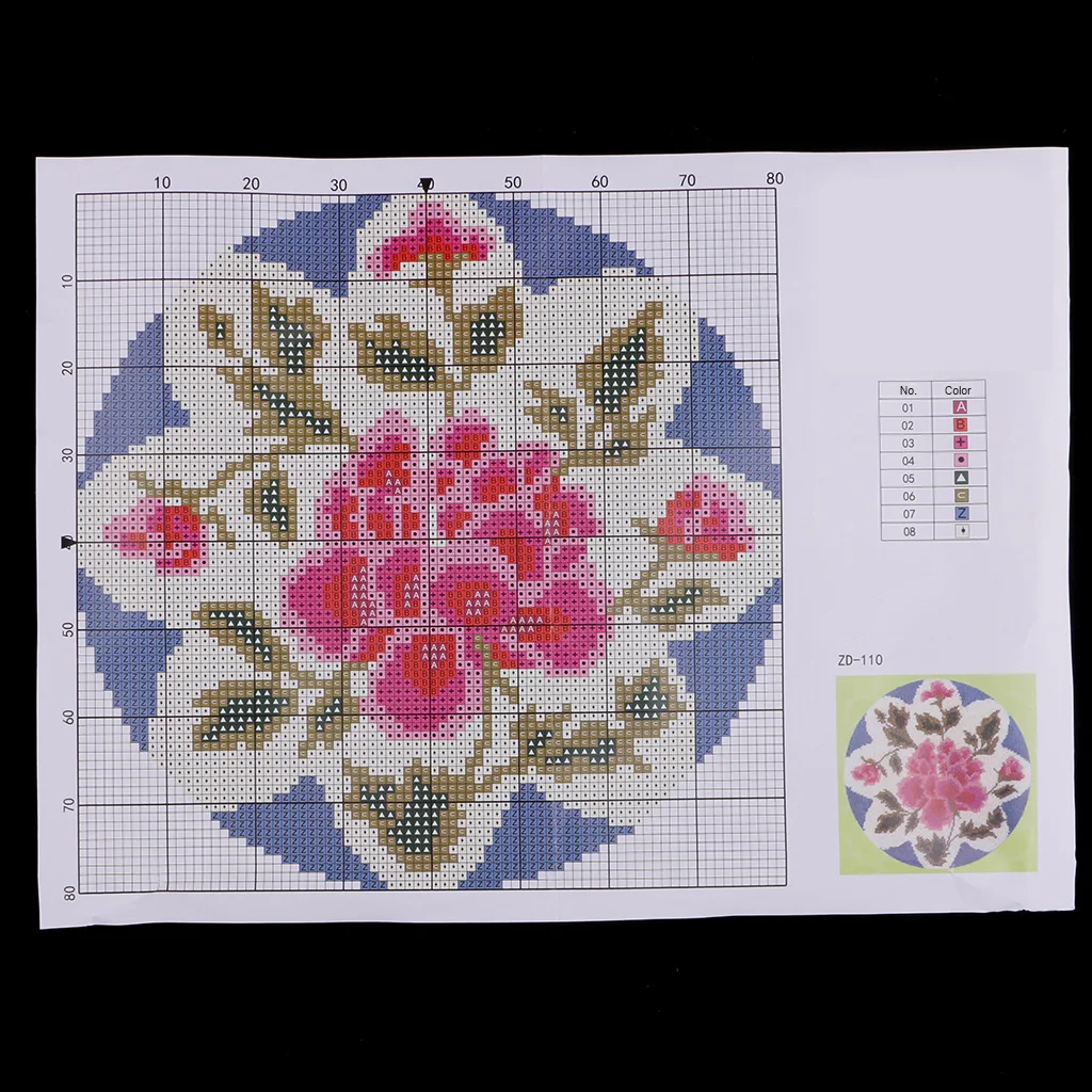 Роза цветок защелка для самостоятельной сборки крюк комплект коврика Иглы