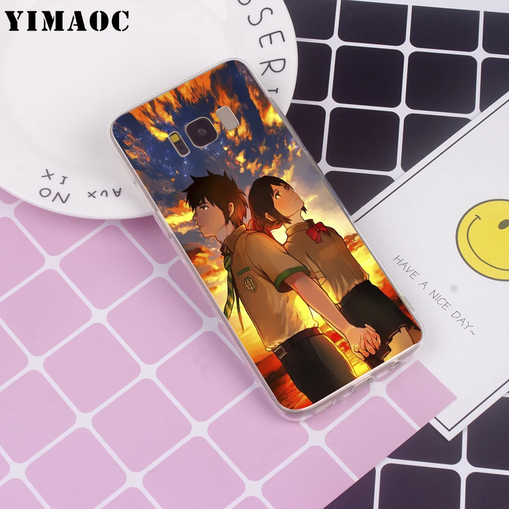 Imaoc kimi no nawa Анимация Аниме для samsung Galaxy A10 A20 A30 A40 A50 A70 A2 J4 J6 J7 J8 Core Duo Note 10 Plus Мягкий