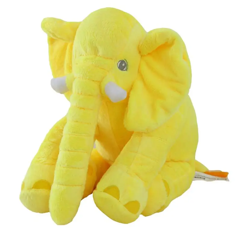 yellow 1 шт. 40/60 см Модная одежда для детей, Детская мода животных Слон Стиль куклы Мягкие плюшевые подушки детские игрушки Детская комната кровать подушка для сна - Цвет: yellow