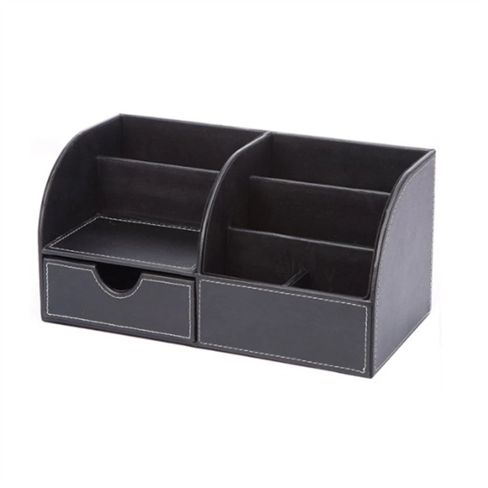 Multi-Функция стол канцелярские организатор кожаная ручка держатель подставка