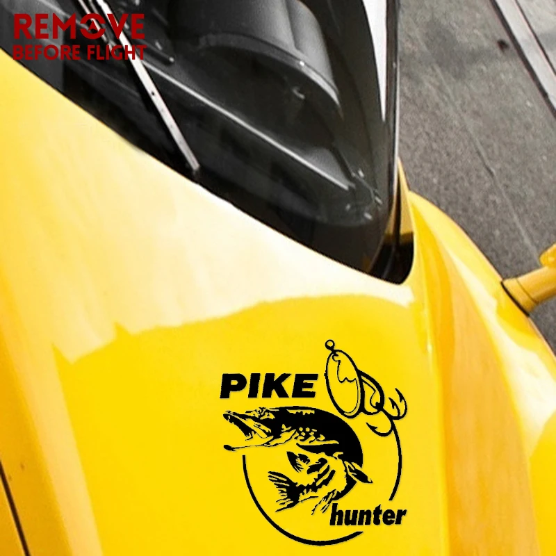 Виниловая наклейка на автомобиль Pike Hunter рыба животное 13 3 х14 см модное украшение