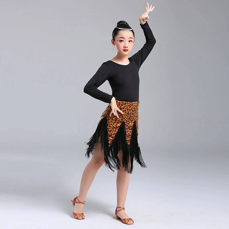 High Quality Children's Latin Dance Clothes New Spring Students Tassel Skirt Show Competition Practice Women | Тематическая