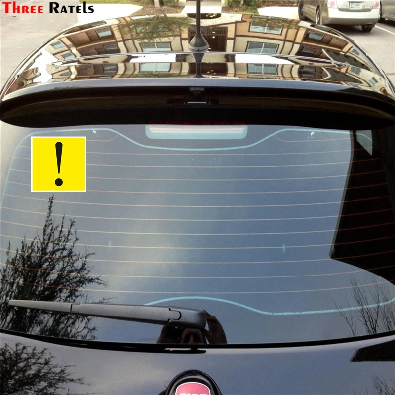 Three Ratels TZ-975#15*15см 1-4 шт полноцветные наклейки на авто Восклицательный знак для начинающего водителя наклейки на машину наклейка для авто автонаклейка стикеры