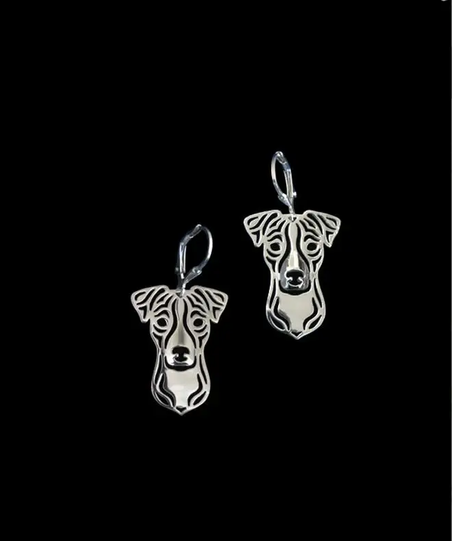 Джек Рассел серьги в виде терьера для собаки (2 вида цветов свободное