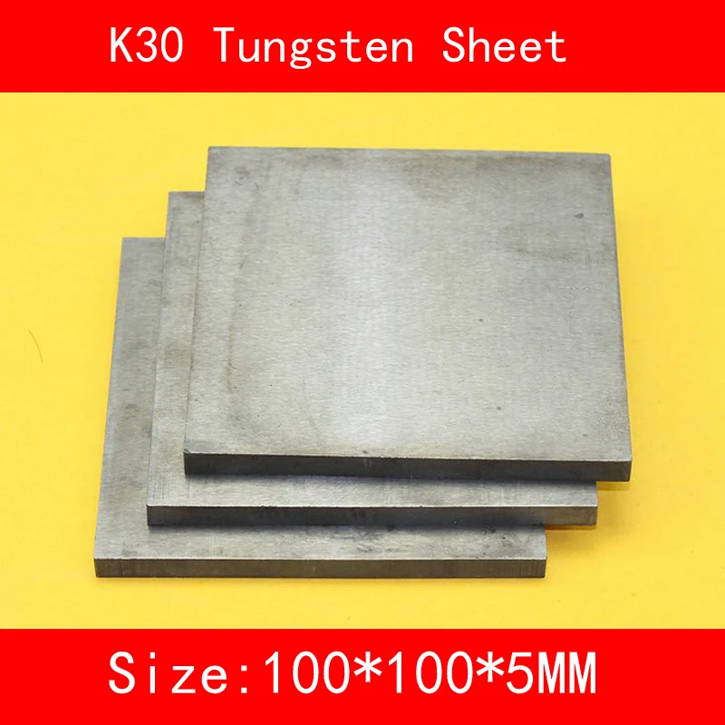 

5*100*100mm Tungsten Sheet Grade K30 YG8 44A K1 VC1 H10F HX G3 THR W Tungsten Plate ISO Certificate