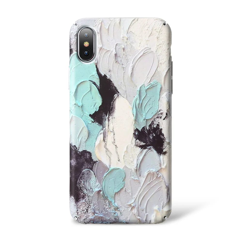 KISSCASE краситель светящийся телефон чехол для iPhone 7 8 6 6s Plus 3D Emboss жесткая задняя панель из поликарбоната для iPhone X XR XS Max 7 8 Capa Fundas - Цвет: Blue