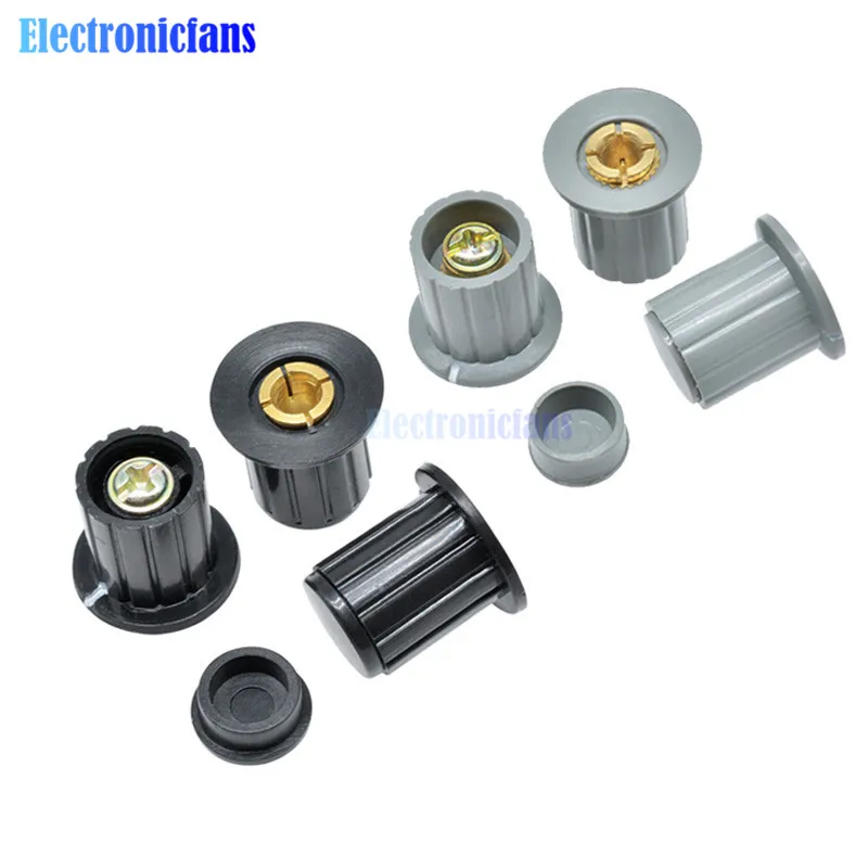 5 шт. колпачок для кнопки потенциометра черный и серый цвета 4 мм 6 подходит