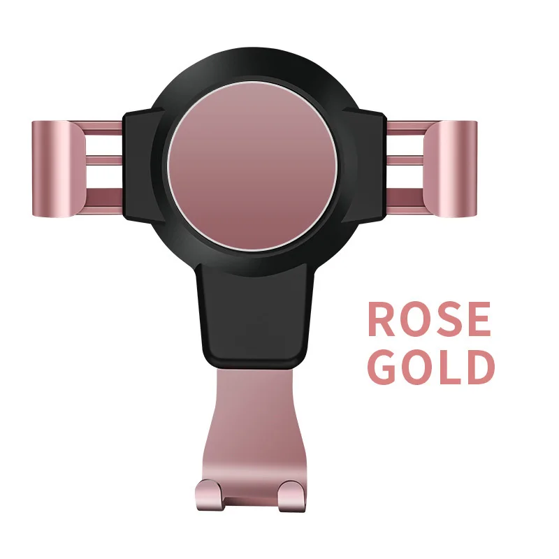 Rose gold Универсальный держатель для телефона на вентиляционное отверстие, гравитационное крепление, автомобильный держатель для телефона samsung S8 S9, держатель для сотового телефона для iPhone7 8 в автомобиле - Цвет: Rose gold