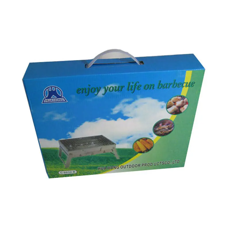 Ящик-стиль мангал нержавеющая сталь барбекю Портативный уличный угольный гриль