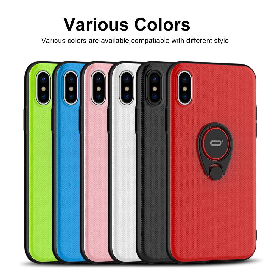 IX палец кольцо держатель телефона чехол для iphone X 10 случаях Slim 360 градусов