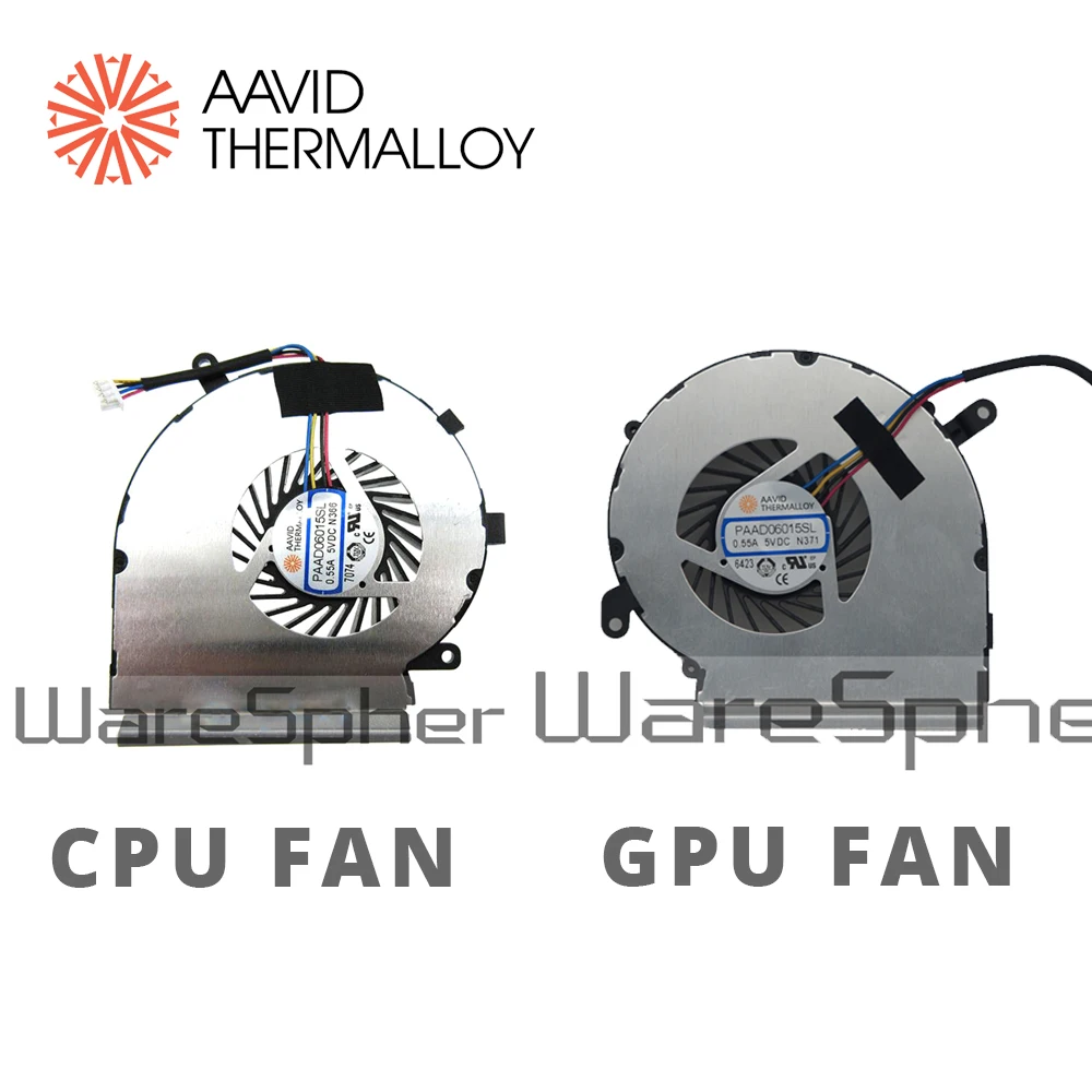 Новый оригинальный вентилятор охлаждения ЦП и ГП для MSI GE62VR GP62MVR GL62M искусственная