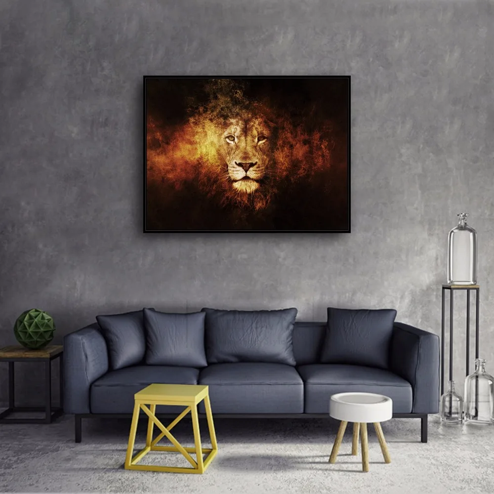 SR100636 король льва натуральный пейзаж животное. HD Печать на холсте украшение дома