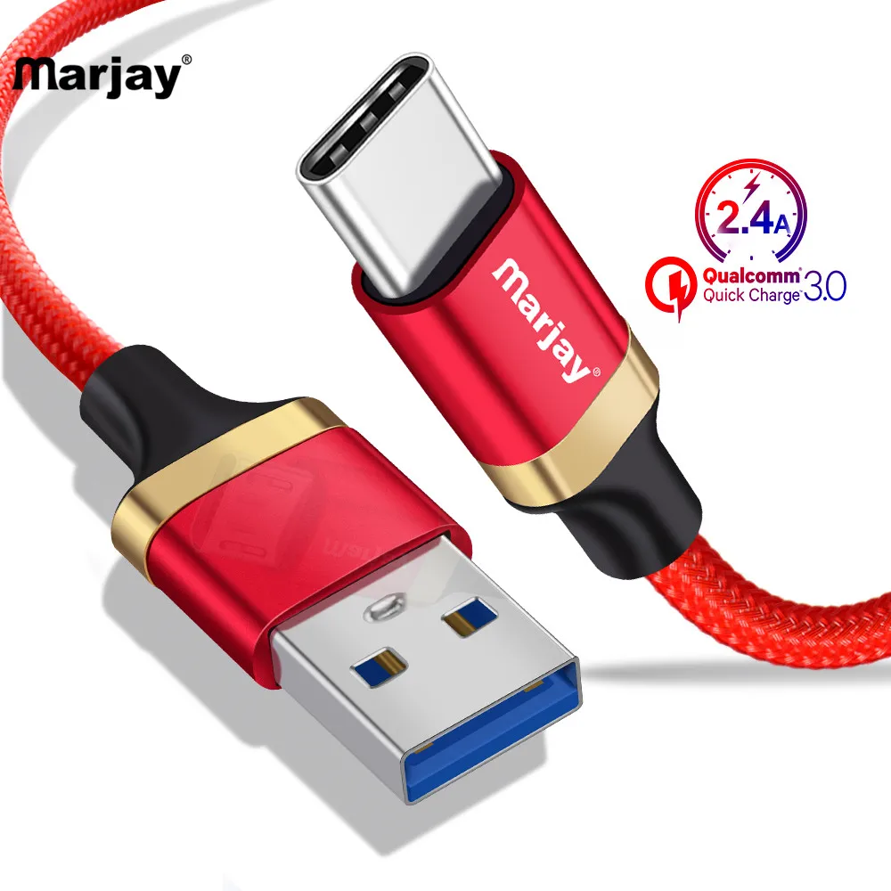 Marjay 90 градусов usb type C кабель для samsung S9 USB кабель Зарядное устройство Шнур для Xiaomi Mi 8 кабели для мобильных телефонов для huawei P20 lite