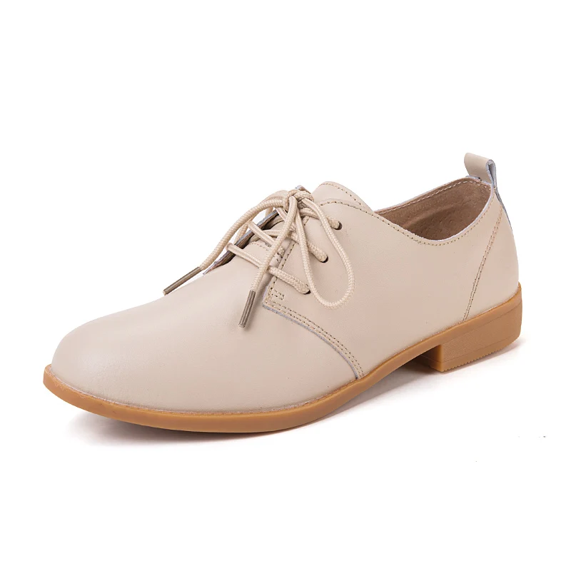 TOURSH/Новинка женские оксфорды из натуральной кожи повседневная обувь на шнуровке