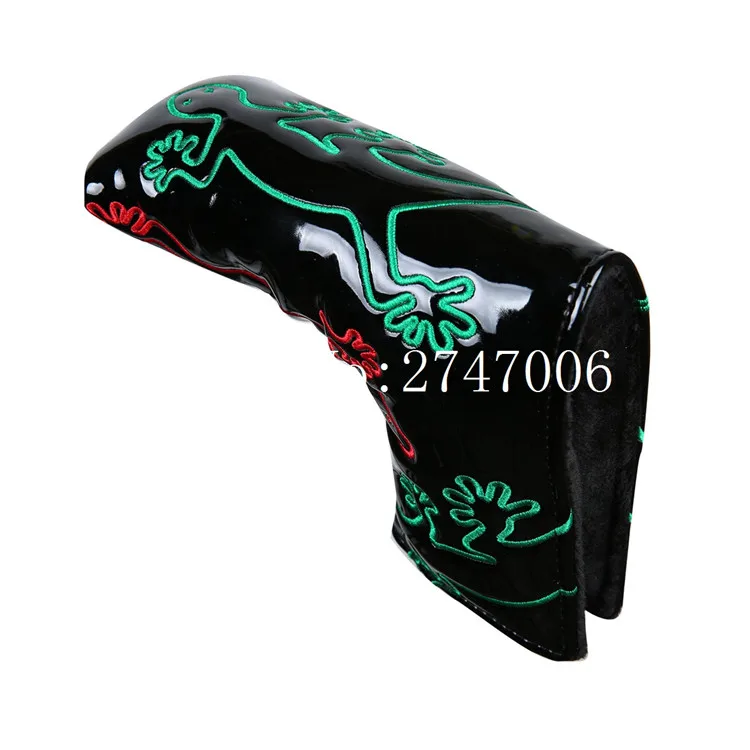 Black 1 шт. OEM чехол для клюшки для гольфа с магнитным замком для лезвия клюшки для гольфа милый Gecko Golf головной убор Крышка головки - Цвет: Black