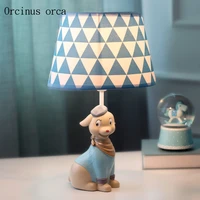 cartoon creativity dog table lamp childrens room boys and girls bedroom bedside lamp lovely animals led lamp free shipping