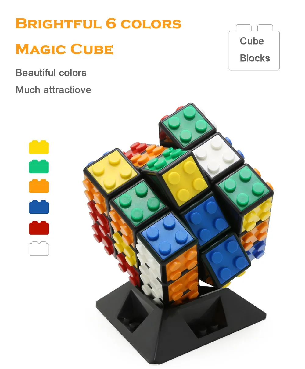 WANGE Cube 3x3x3 cm Magic Cube Professional Competition Speed Cube Puzzle Blocks Cube Toys for Children Adults Gift