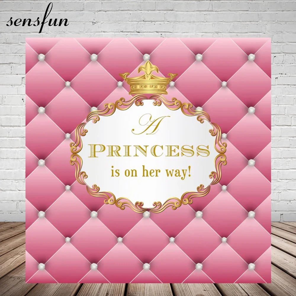 Sensfun 7x5ft Горячая заводная головка из розового золота для девочек с днем рождения