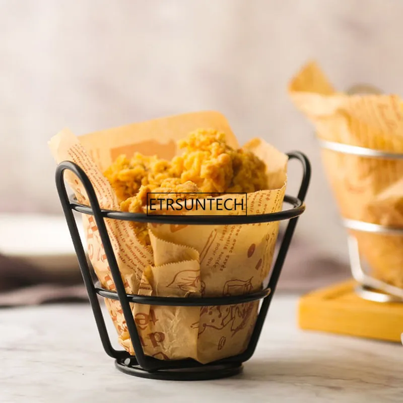 Нержавеющая сталь подставка для картофеля фри чипсы корзина держатель закусок