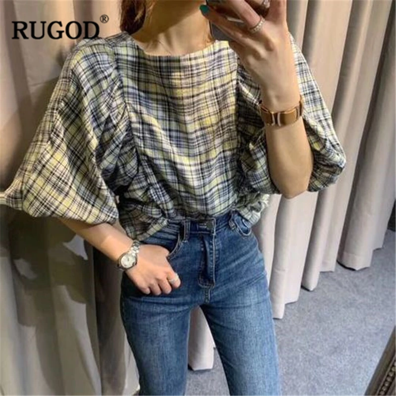 RUGOD 2019 Новое поступление Для женщин с двух сторон носить Рубашки в клетку