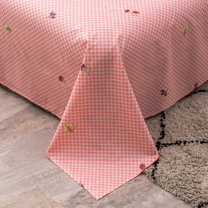 Домашний текстиль Современная клетчатая серия простыня из хлопка с принтом