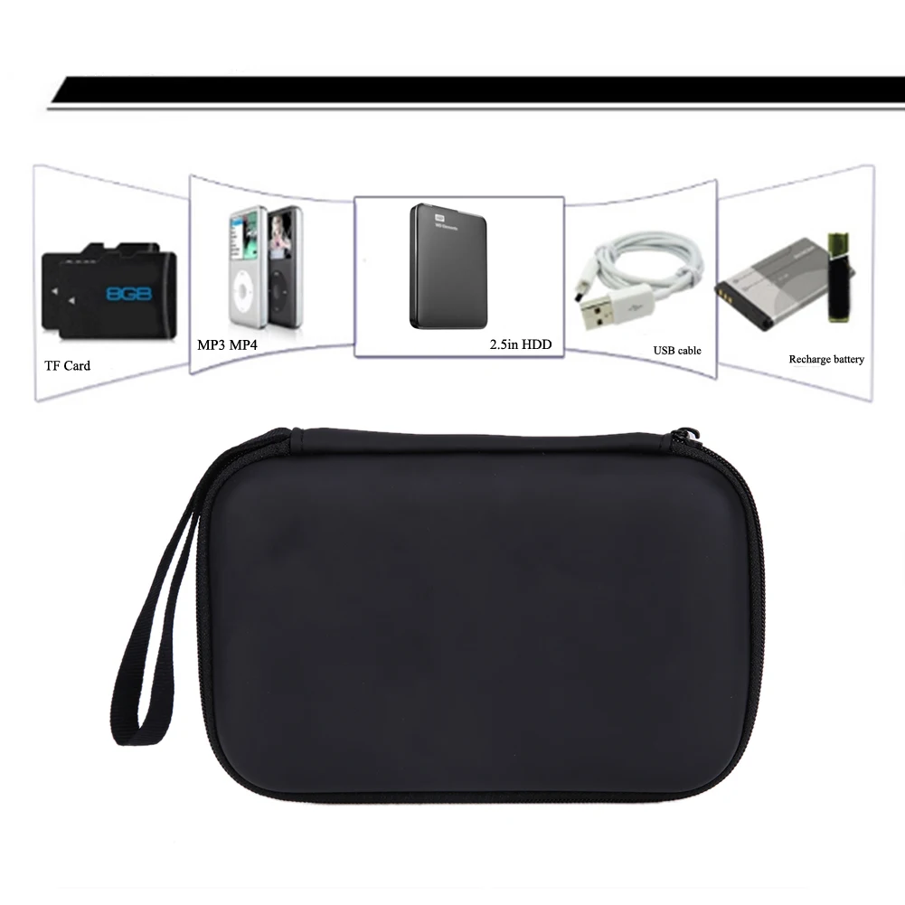 Черный классический 2," жесткий диск чехол EVA PU USB внешний WD жесткий диск HDD защитная сумка защитный футляр