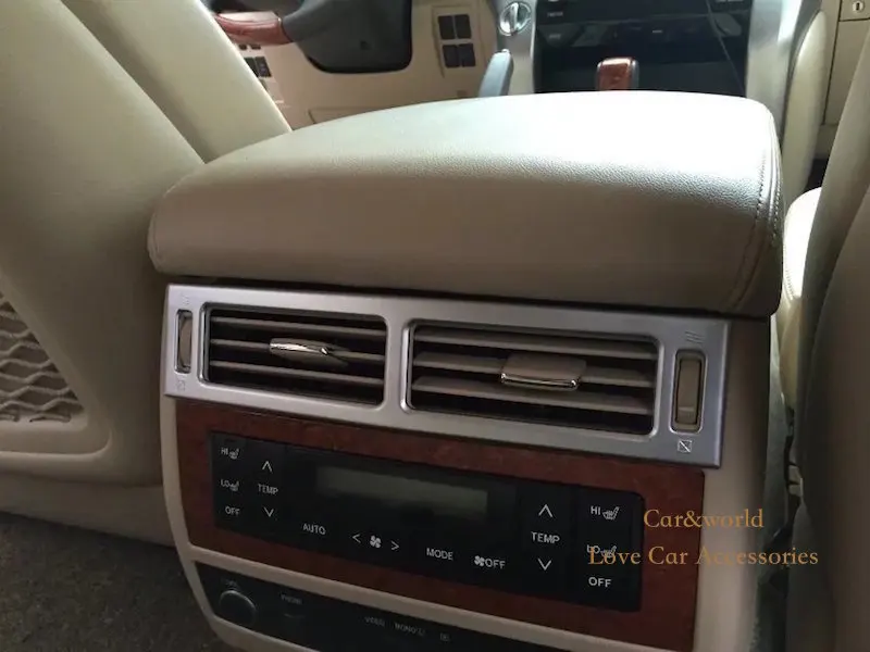 Для Toyota Land Cruiser 200, задняя крышка для кондиционера переменного тока, отделка внутренней панели, украшение от 2010 до, автомобильные аксессуары