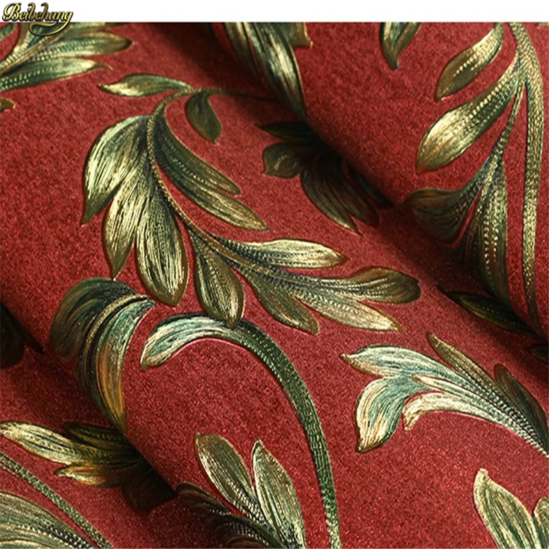 

beibehang Gold Foil 3D Stereo Relief European Luxury TV Wallpaper papel de parede Deluxe Bedroom Living Room Video Wallpaper