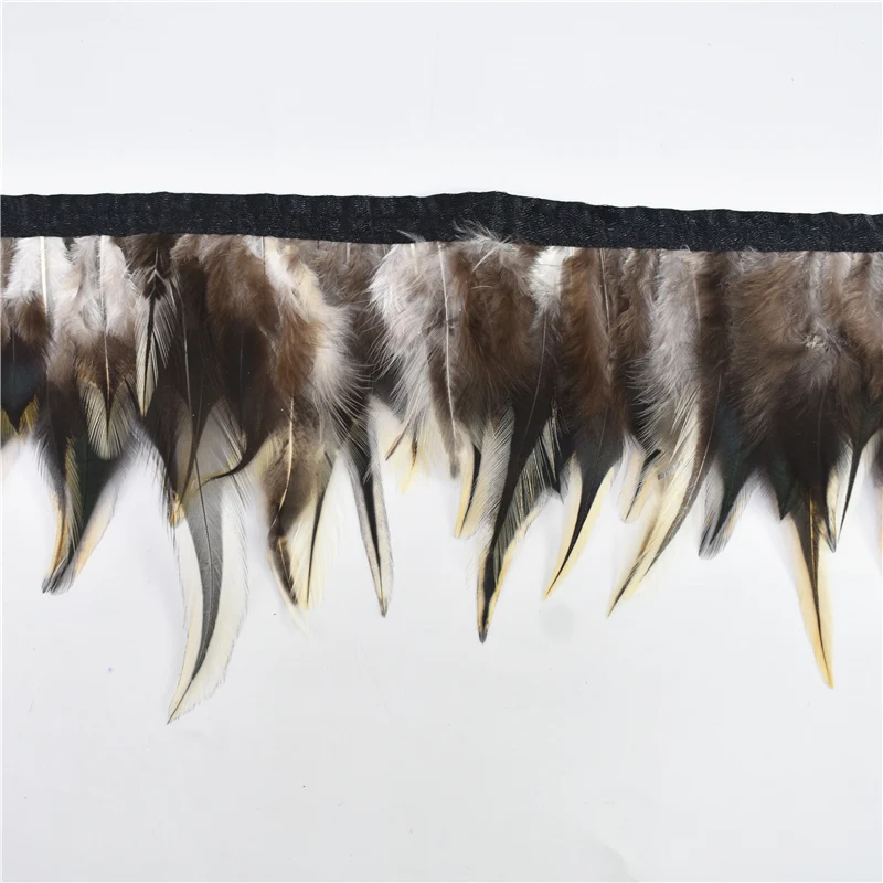 1Meter Pheasant Feather Trim Ribbon Width/10-15CM Rooster Feathers for Crafts Ribbon Clothing Feathers for Jewelry Making plumas