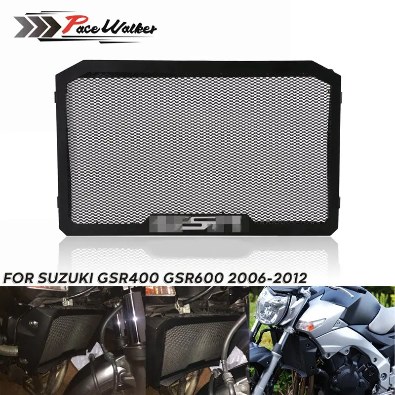 Мотоциклетная Черная решетка радиатора защитная гриль крышка для SUZUKI GSR 400/600 GSR400