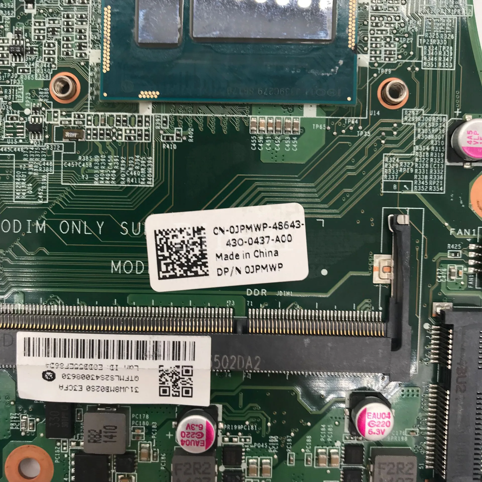 Высокое качество материнская плата для ноутбука 5439 дюймов Φ 0JPMWP DAJW8CMB8E1 с SR1EE CN-0JPMWP