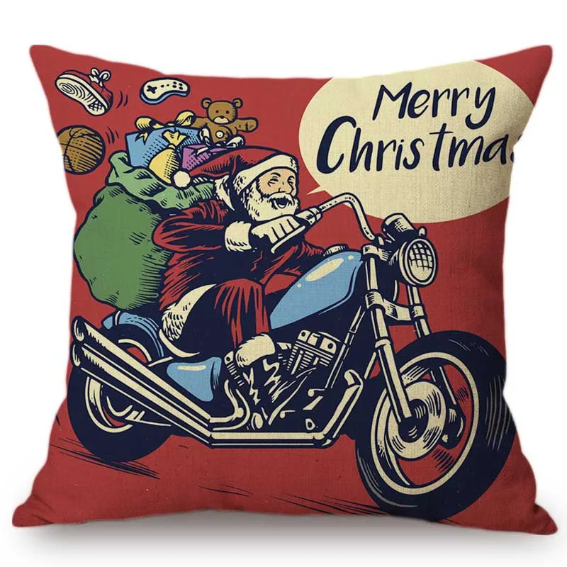 Винтажное катание Санта Клаус мотоцикл Рождество Отец Рождественское украшение