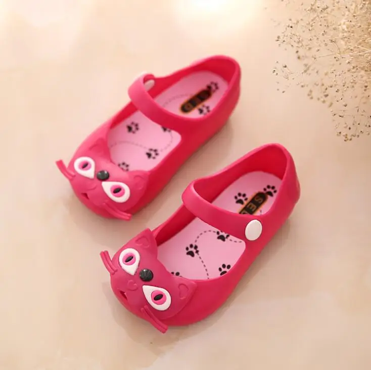 rose red Модные милые летние детские сандалии с милым рисунком мыльницы для малыша, милые мягкие сандалии с героями мультфильмов ярких цветов - Цвет: rose red