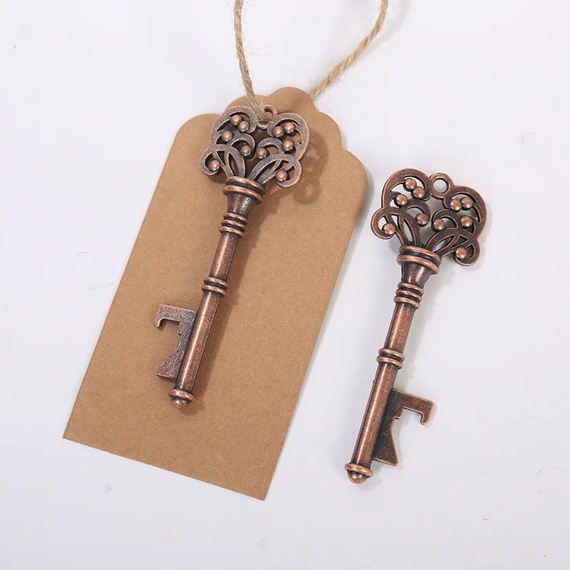 Полезные 50 комплектов Свадебные сувениры скелет ключ открывалка для бутылок