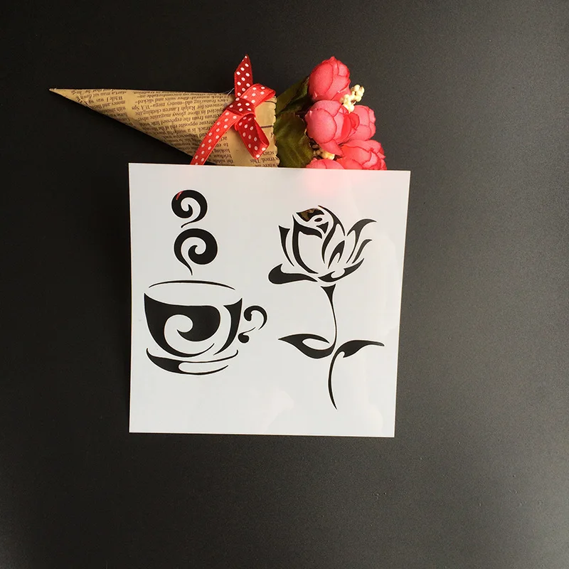 Трафарет с распылителем для украшения торта 13 х13 см 1 шт.|template stencil|template scrapbooktemplate