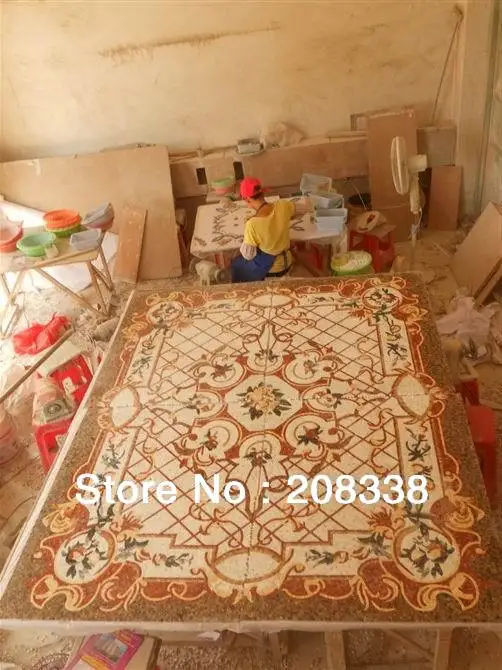 Коврик мраморная мозаичная плитка камень искусство пол инкрустация|inlay| |