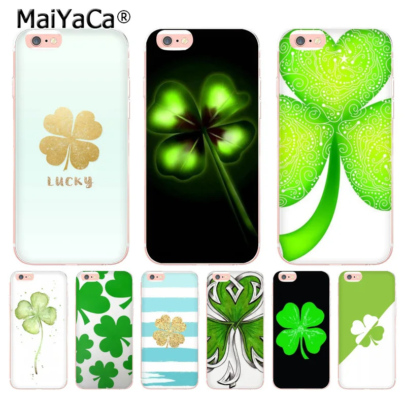 Четыре листа Клевер счастливый листья корпус под плетенную сумку Чехол для