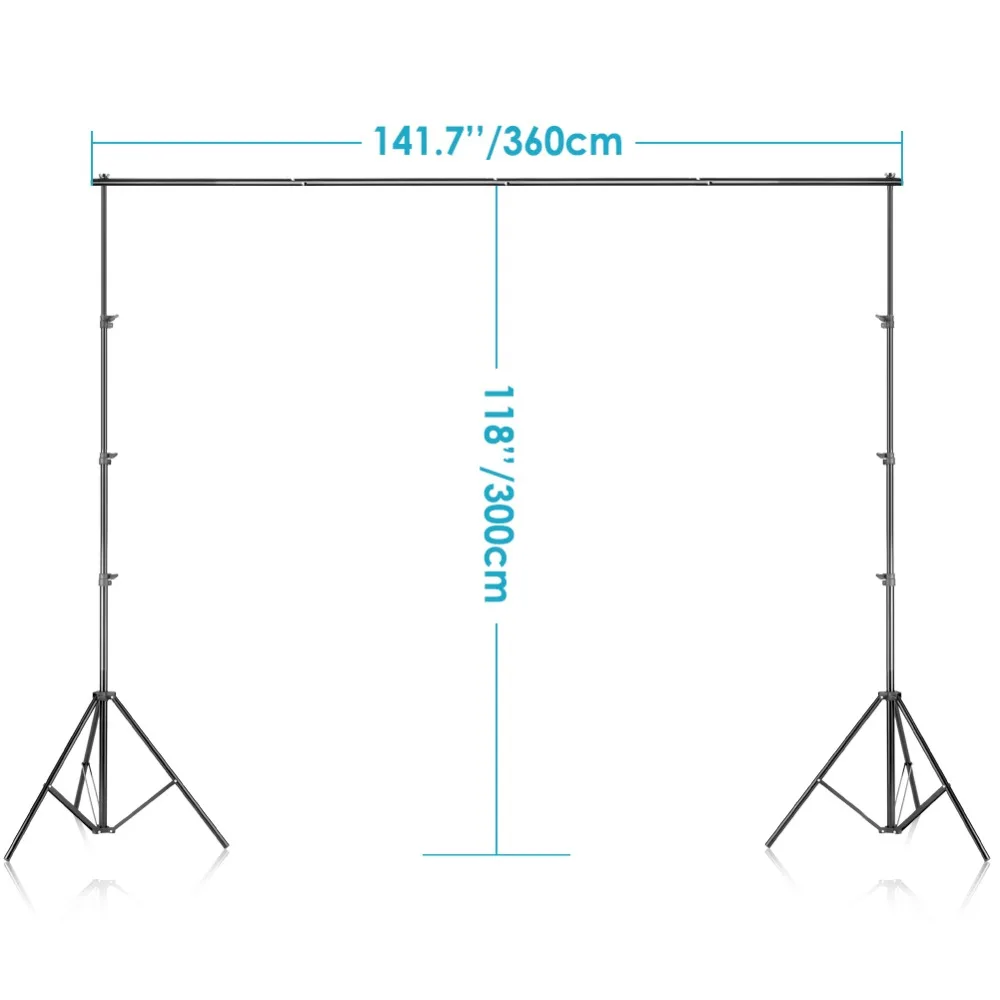 Neewer Фото Видео Студия Регулируемый Фон Стенд Поддержка системы 10x12 футов/3x3,6 метров и сумка для переноски