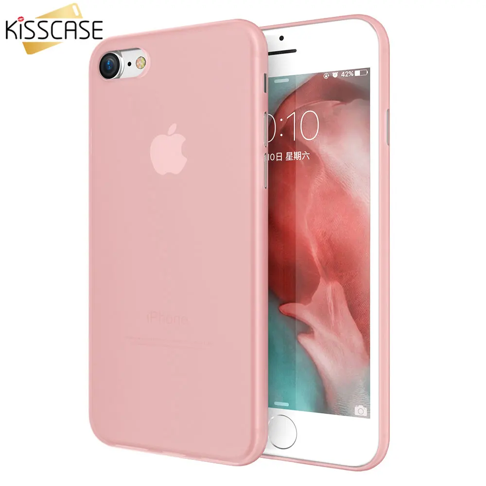 Чехол для телефона KISSCASE Muti-color iPhone X 7 8 6 6S Plus Ультратонкий матовый Жесткий ПК чехол